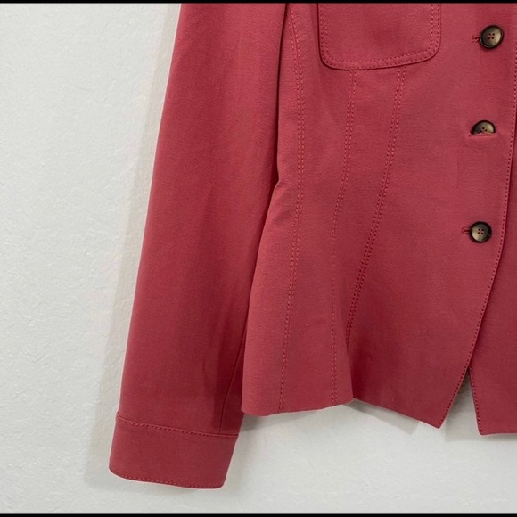 Kasper Vintage Women’s 10P Pink Button front Collared Career Blazer Jacket - Picture 7 of 7